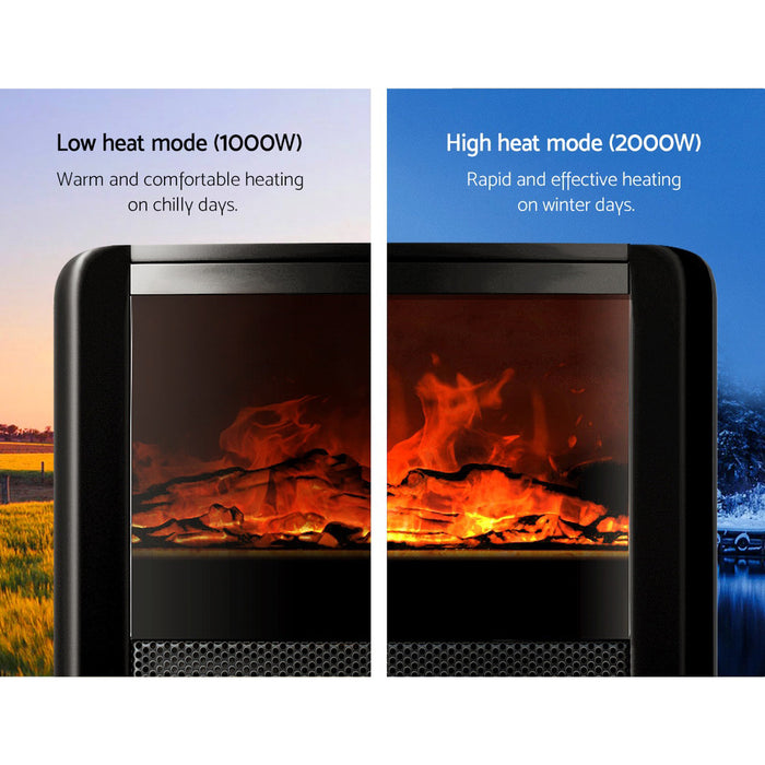 Devanti Electric Fireplace Fire Heaters 2000W - Devanti