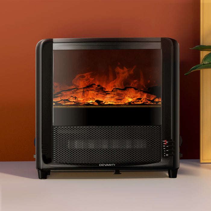 Devanti Electric Fireplace Fire Heaters 2000W - Devanti