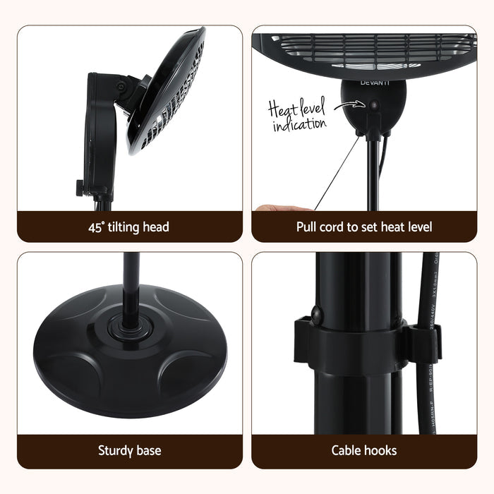 Devanti Electric Patio Heater 2000W - Devanti