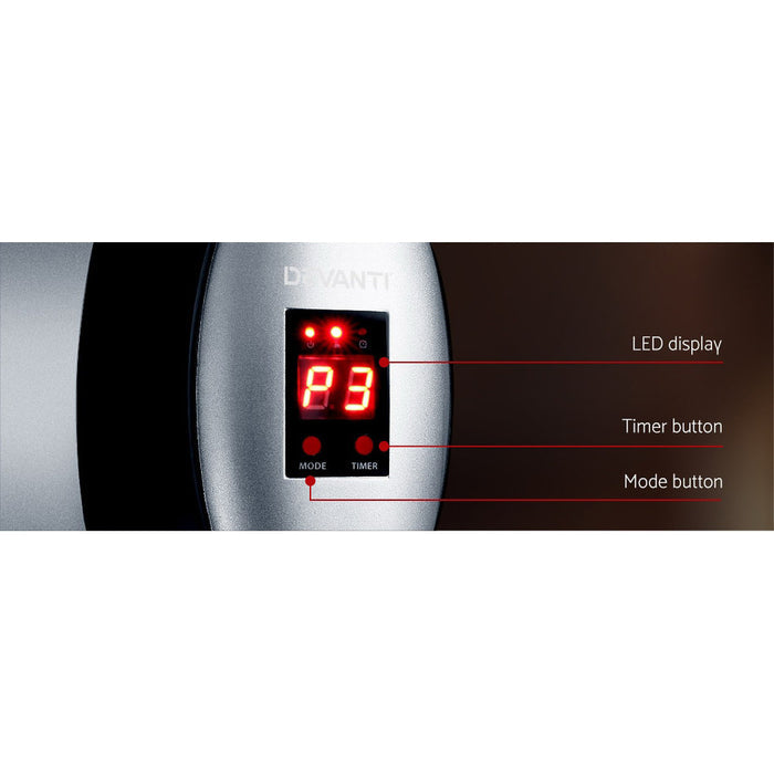 Devanti Electric Strip Heater Radiant Heaters 1500W - Devanti