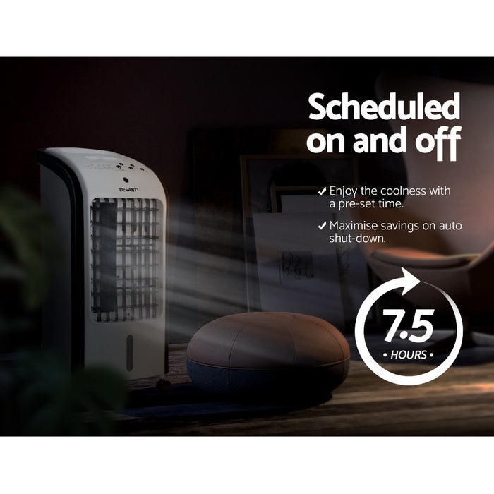 Devanti Evaporative Air Cooler Conditioner Portable 4L Cooling Fan Humidifier - Devanti