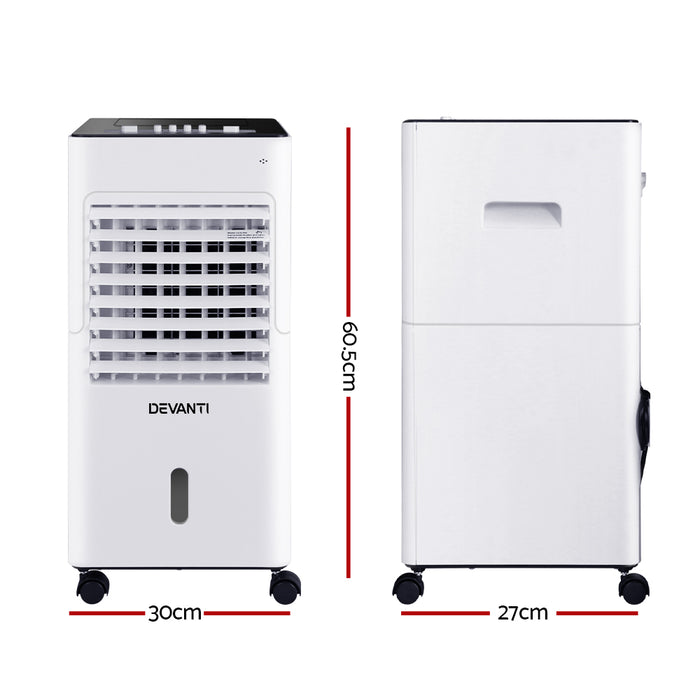 Devanti Evaporative Air Cooler Conditioner Portable 6L Cooling Fan Humidifier - Devanti