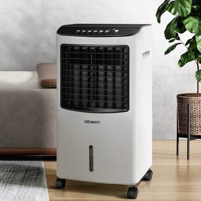Devanti Evaporative Air Cooler Conditioner Portable 8L Cooling Fan Humidifier - Devanti