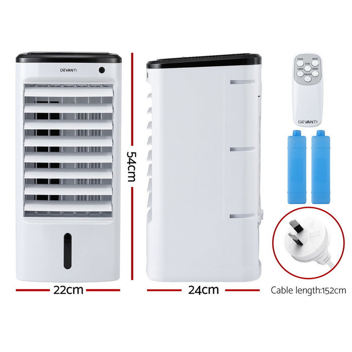 Devanti Evaporative Air Cooler Conditioner w/ Remote 4L - Devanti