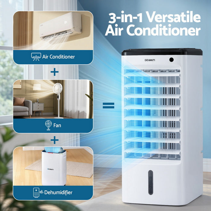 Devanti Evaporative Air Cooler Conditioner w/ Remote 4L - Devanti