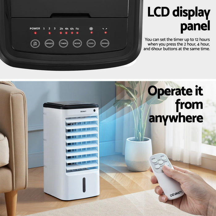 Devanti Evaporative Air Cooler Conditioner w/ Remote 4L - Devanti