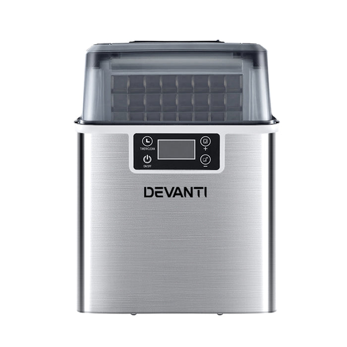 Devanti Ice Maker Machine Commercial Portable Ice Cube Tray Countertop 3.2L - Devanti