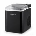 Devanti Ice Maker Machine Portable 12kg Countertop w/Self Cleaning 1.2L Black - Devanti