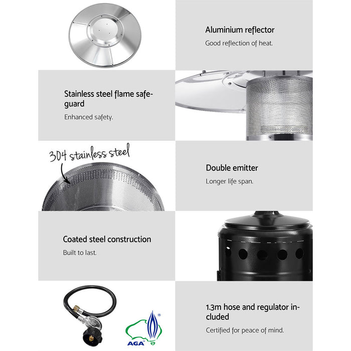 Devanti Outdoor Gas Patio Heater - Devanti