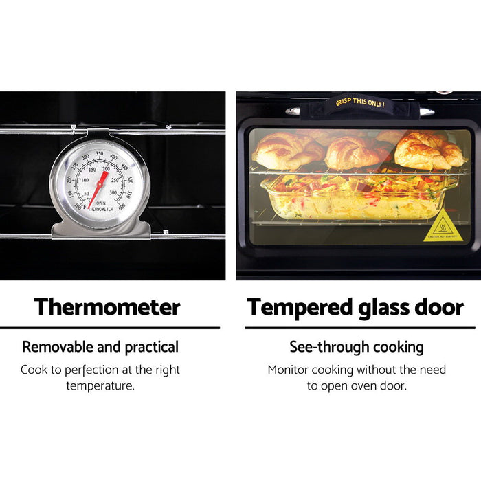 Devanti Portable Gas Oven LPG Black - Devanti