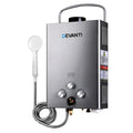 Devanti Portable Gas Water Heater 8L/Min With Pump LPG System Grey - Devanti