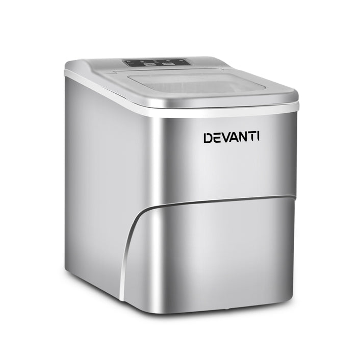 Devanti Portable Ice Cube Maker Silver