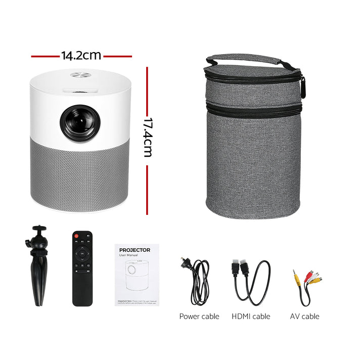 Devanti Portable Mini Video Projector 1080P Wifi Home Theater HDMI Carry Bag - Devanti