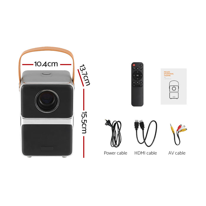 Devanti Portable Mini Video Projector 4K Wifi Home Theater HDMI Support 1080P - Devanti