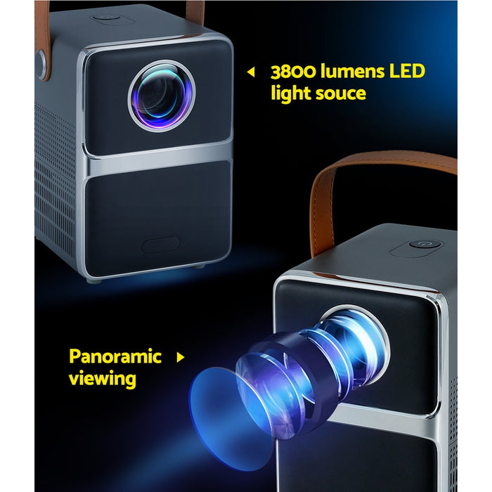 Devanti Portable Mini Video Projector 4K Wifi Home Theater HDMI Support 1080P - Devanti