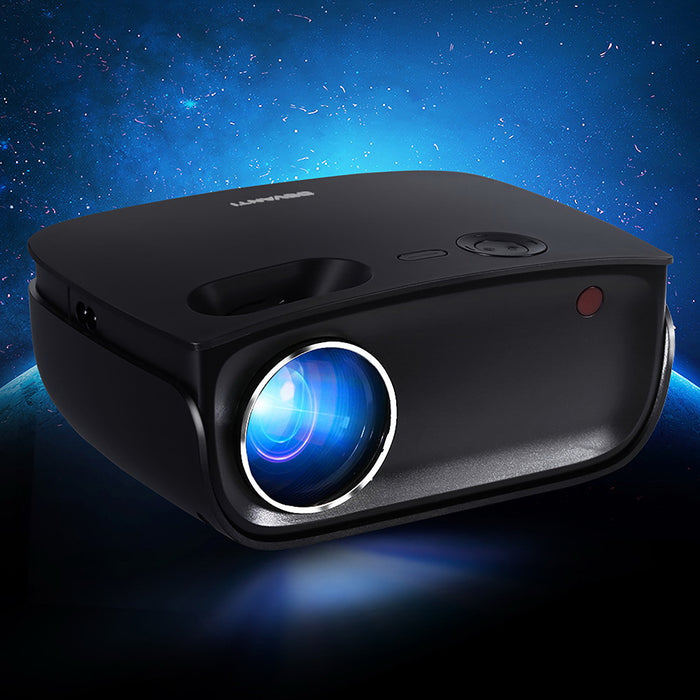 Devanti Mini Video Projector Wifi USB HDMI Portable 2000 Lumens HD 1080P Home Black
