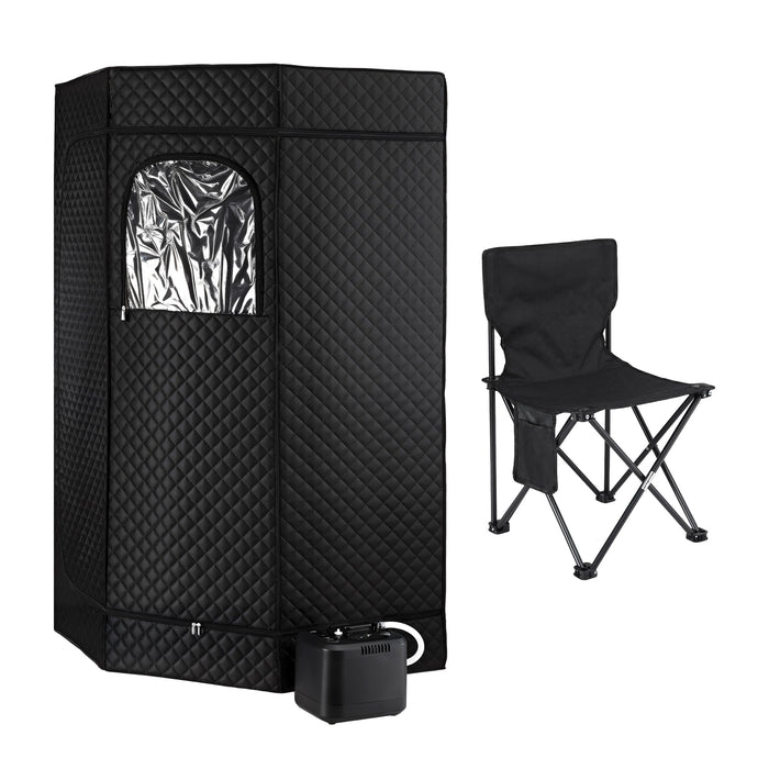 Devanti Portable Steam Sauna Tent 1000W 3L Steamer Pot Full Body Home SPA Timer - Devanti