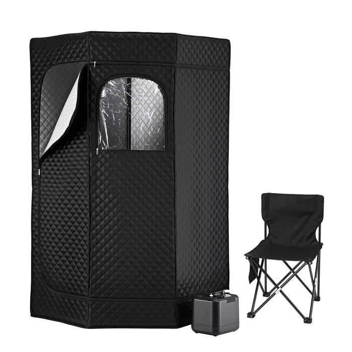 Devanti Portable Steam Sauna Tent 1000W 3L Steamer Pot Full Body Home SPA Timer - Devanti