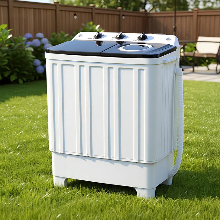 Devanti Portable Washing Machine Twin Tub 7KG White - Devanti