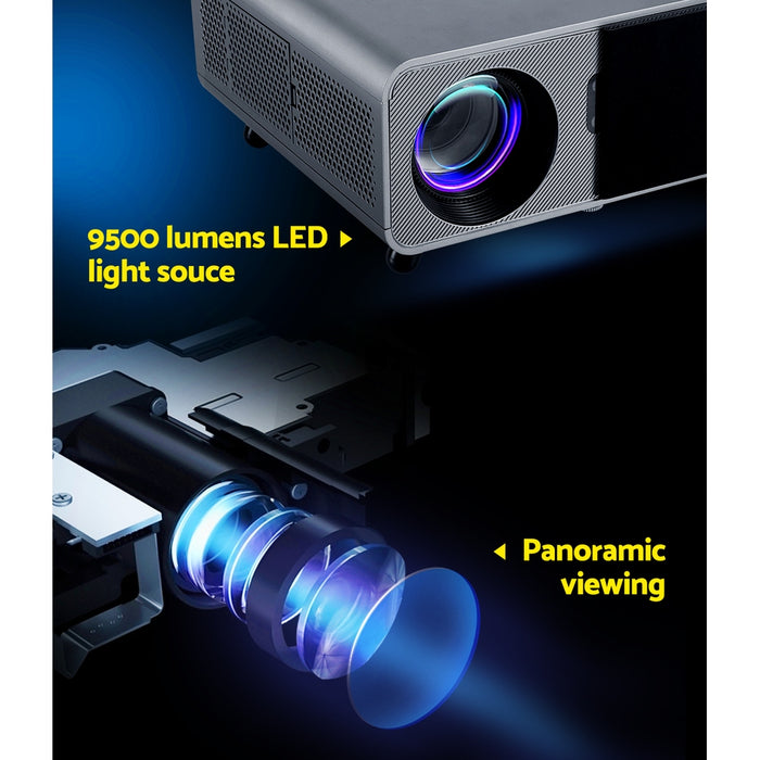 Devanti Portable Wifi Video Projector 4K 2.4G/5G Home Theater HDMI 1080P - Devanti
