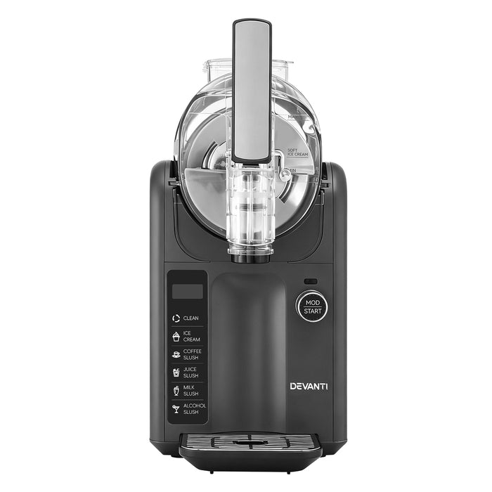 Devanti Slushie Machine Ice Cream Maker 2L Grey - Devanti