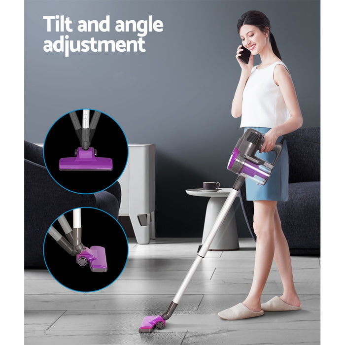 Devanti Stick Vacuum Cleaner Bagless Corded 500W Purple - Devanti