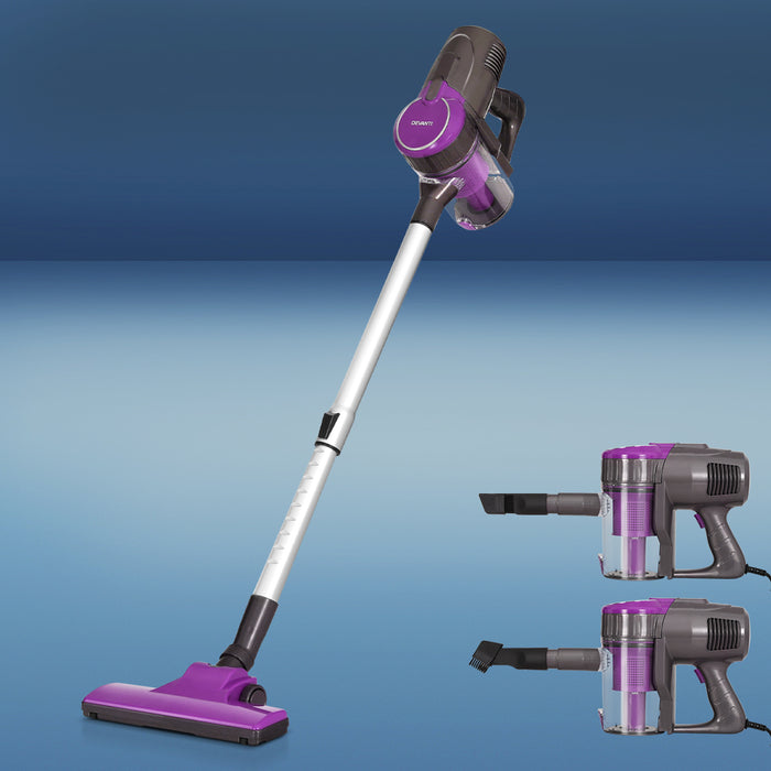 Devanti Stick Vacuum Cleaner Bagless Corded 500W Purple - Devanti