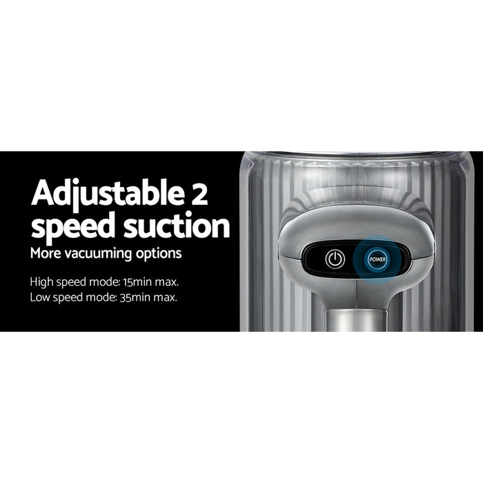 Devanti Handheld Vacuum Cleaner Cordless Bagless Stick Handstick Car Vac 2-Speed - Devanti