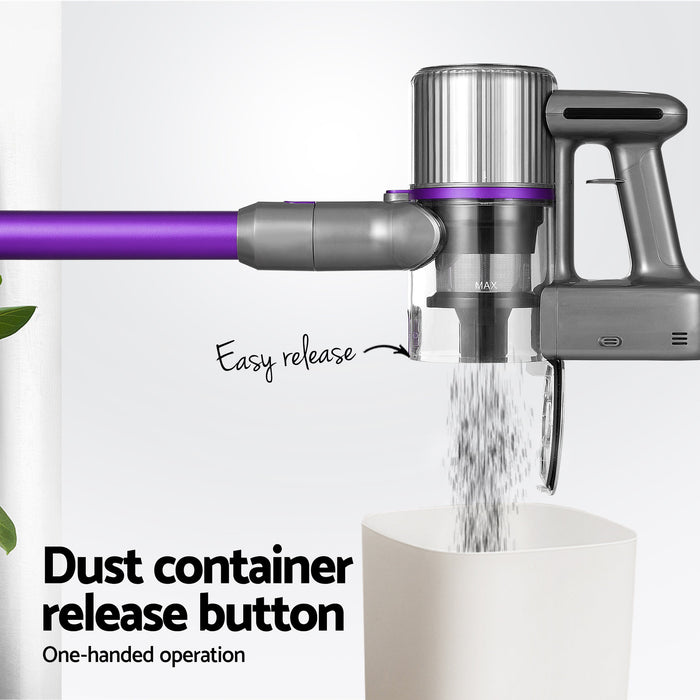 Devanti Handheld Vacuum Cleaner Cordless Bagless Stick Handstick Car Vac 2-Speed - Devanti