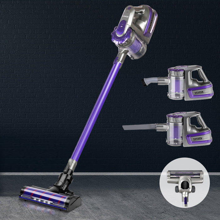 Devanti 150W Handheld Cordless Vacuum Cleaner 2-Speed with Headlight Purple