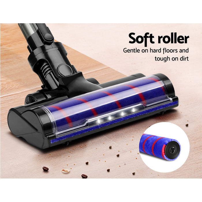 Devanti 150W Handheld Cordless Vacuum Cleaner 2-Speed with Headlight Purple