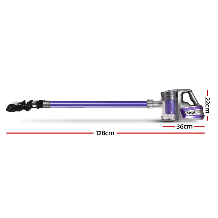 Devanti 150W Handheld Cordless Vacuum Cleaner 2-Speed with Headlight Purple