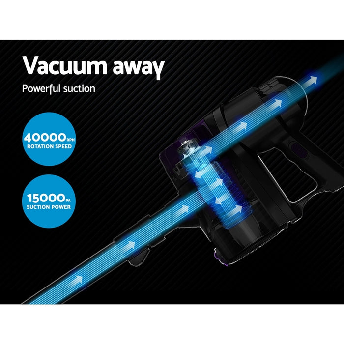Devanti Corded Handheld Bagless Vacuum Cleaner - Purple and Silver - Devanti