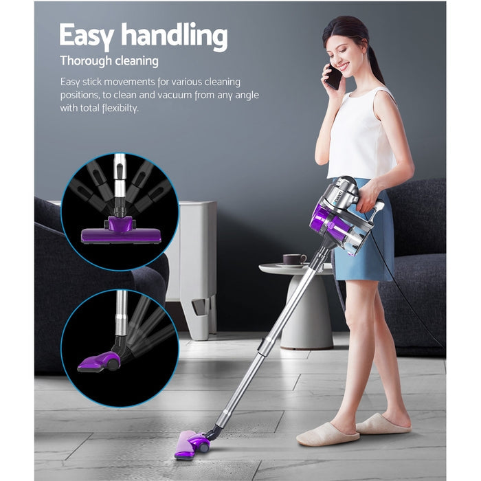 Devanti Corded Handheld Bagless Vacuum Cleaner - Purple and Silver - Devanti