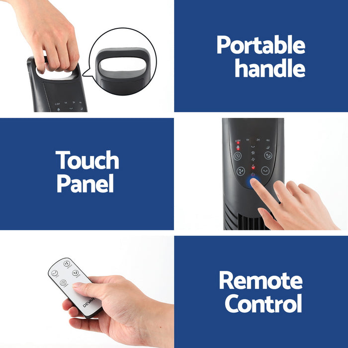 Devanti Tower Fan Oscillating 3 Speeds with Remote 91cm - Devanti