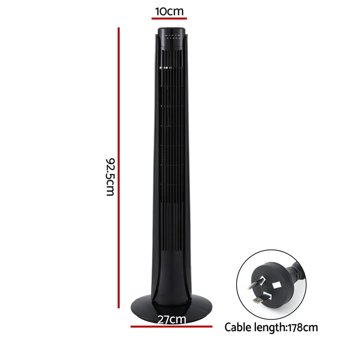 Devanti Tower Fan Oscillating 3 Speeds with Remote 93cm - Devanti