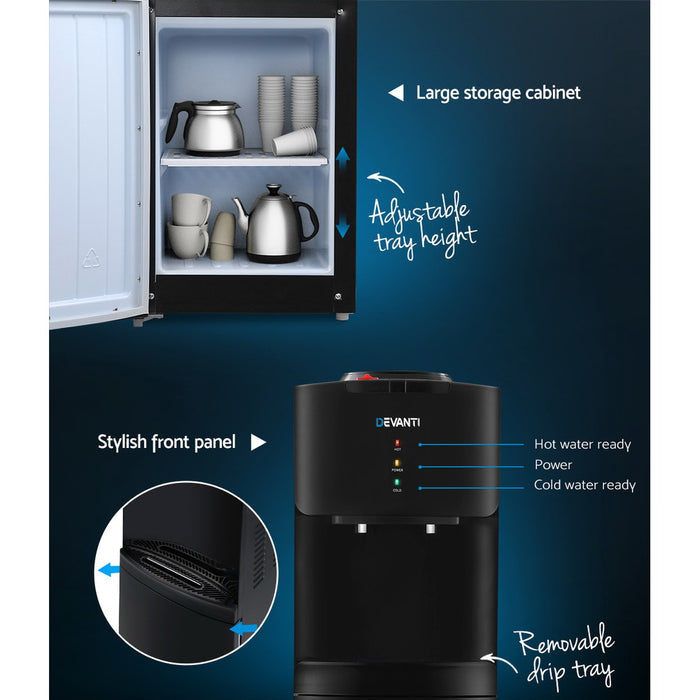Devanti Water Cooler Dispenser Stand Cold Hot Chiller Purifier 22L Bottle Filter - Devanti