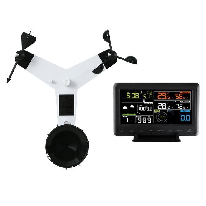 Devanti Weather Station Indoor Outdoor Wireless WiFi Professional Solar Sensor - Devanti