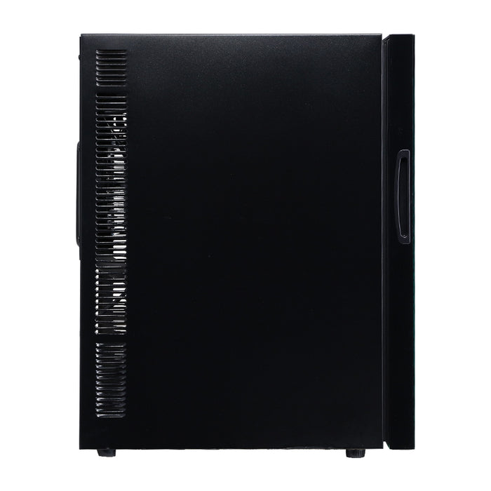 Devanti Wine Cooler 18 Bottles Glass Door Beverage Cooler Thermoelectric Fridge Black - Devanti
