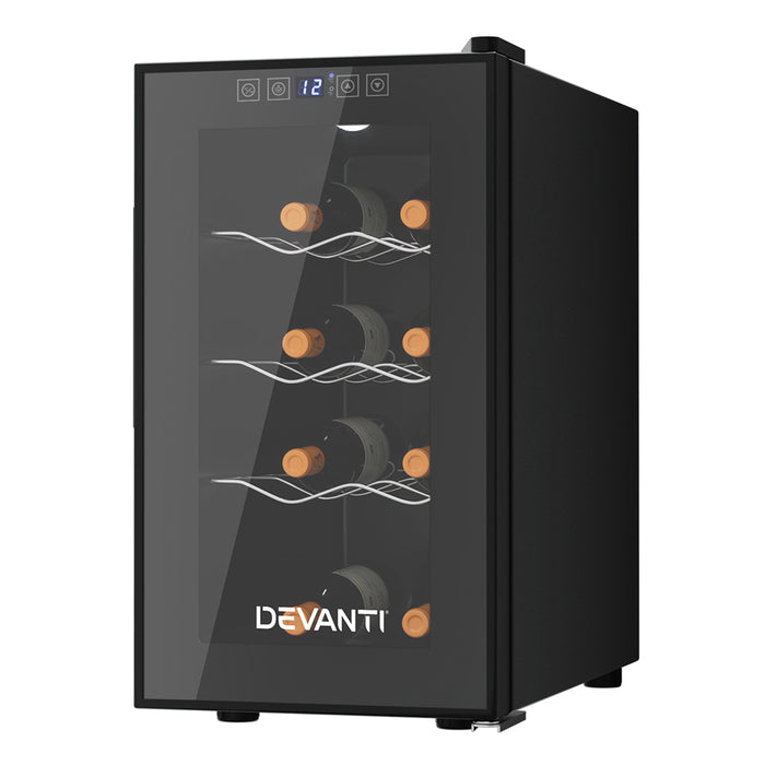Devanti Wine Fridge Cooler 8 Bottles