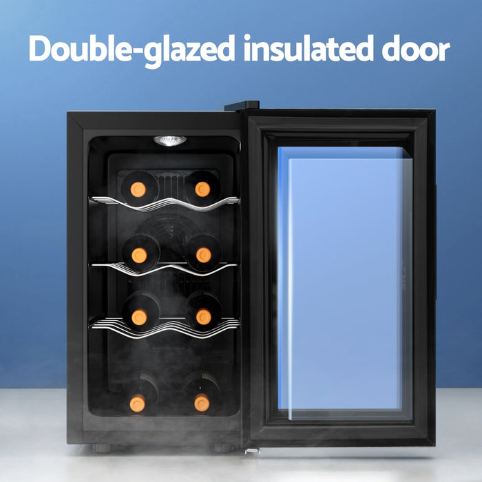 Devanti Wine Fridge Cooler 8 Bottles - Devanti