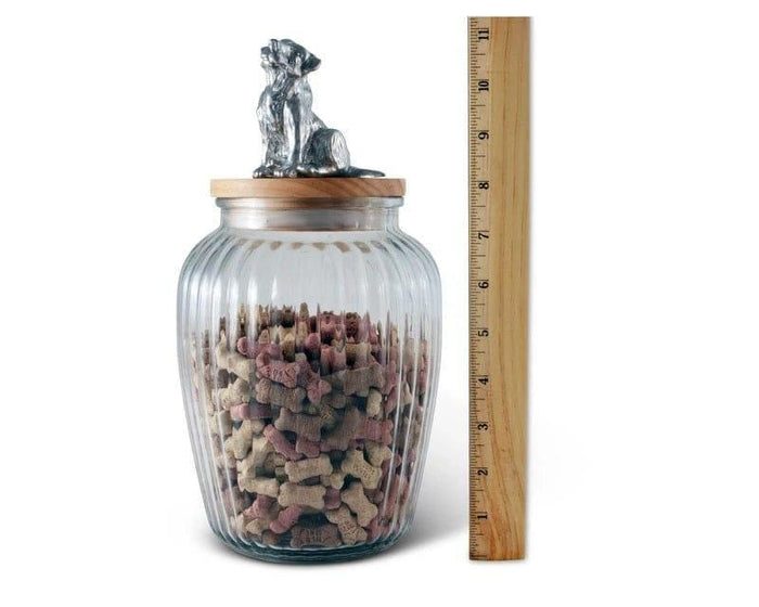 Dot treat jar - Glass dog snack canister - Your Western Decor