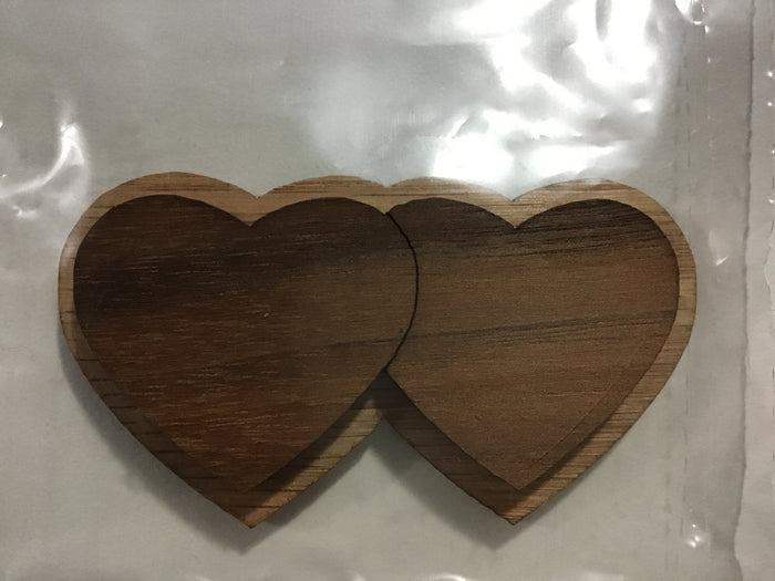 Double Heart Oak-Backed Symbol