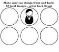 DOUBLE SIDED 2D ball style edible image lollipop