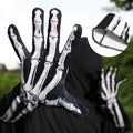 Double-Sided Skull Print Halloween Gloves – Soft, Breathable Costume Accessory