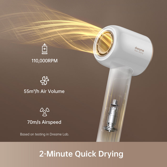 Dreame Hair Glory Combo Hair Dryer - White | GLORYCOMBOWH