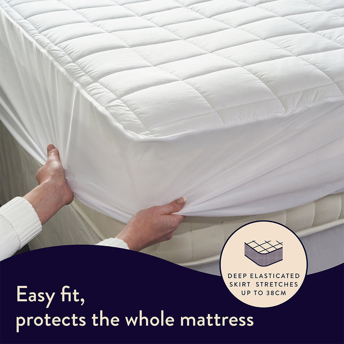 Dreamland Snowed In Organic Cotton Warming Mattress Protector with Dual Controllers - White | 16888 from Dreamland - DID Electrical