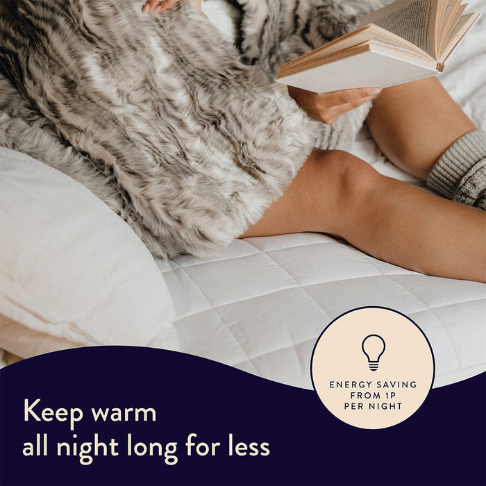 Dreamland Snowed In Organic Cotton Warming Mattress Protector with Dual Controllers - White | 16888 from Dreamland - DID Electrical