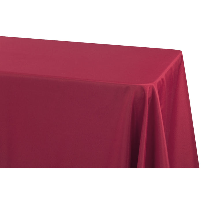 Economy Polyester Tablecloth 90"x132" Oblong Rectangular - Apple Red - CV Linens