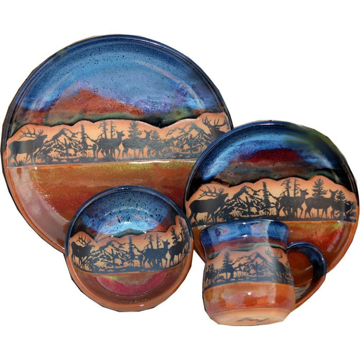 Elk Azul Scape Handmade Pottery Dinnerware - Made in the USA - Your Western Decor